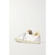 Superstar distressed glittered leather sneakers gold Superstar distressed glittered leather sneakers gold