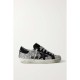 Superstar distressed glittered leather and suede sneakers Superstar distressed glittered leather and suede sneakers