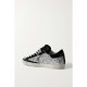 Superstar distressed glittered leather and suede sneakers Superstar distressed glittered leather and suede sneakers