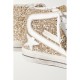 Slide distressed glittered leather high-top sneakers Slide distressed glittered leather high-top sneakers
