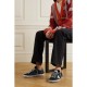 Superstar distressed suede, leather and glittered lace sneakers Superstar distressed suede, leather and glittered lace sneakers