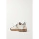Ball Star distressed metallic leather and canvas sneakers Ball Star distressed metallic leather and canvas sneakers