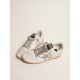 Ball Star LTD sneakers in white leather with green glitter details Ball Star LTD sneakers in white leather with green glitter details