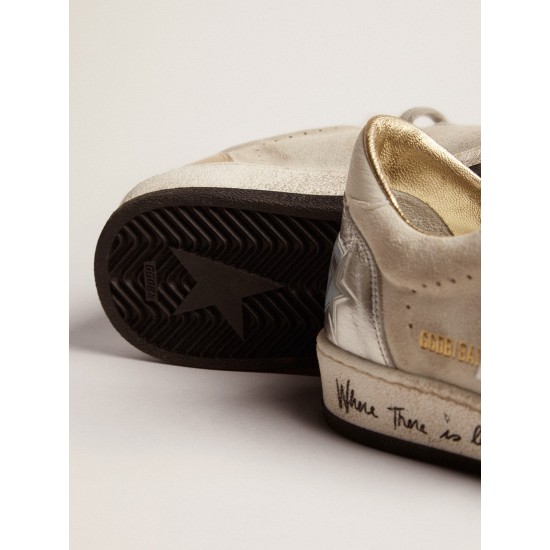 Ball Star in white suede with multicolor inserts Ball Star in white suede with multicolor inserts