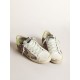Super-Star sneakers in gray and pink glitter with ice-gray suede star and fluorescent yellow leather heel tab Super-Star sneakers in gray and pink glitter with ice-gray suede star and fluorescent yellow leather heel tab