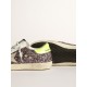 Super-Star sneakers in gray and pink glitter with ice-gray suede star and fluorescent yellow leather heel tab Super-Star sneakers in gray and pink glitter with ice-gray suede star and fluorescent yellow leather heel tab