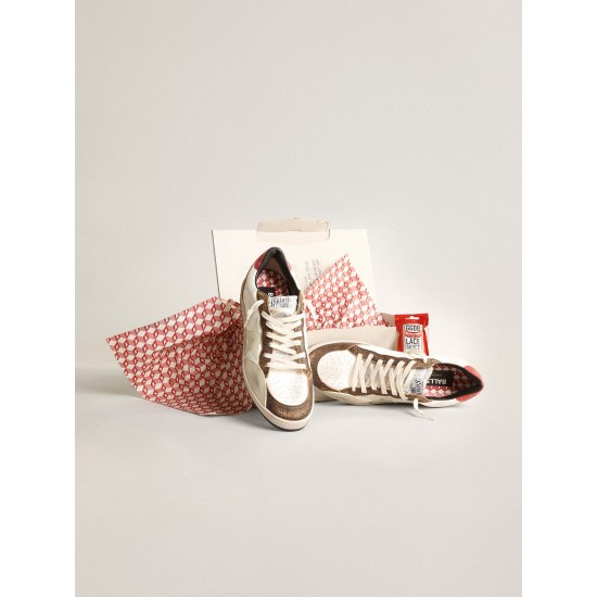 Ball Star Pro sneakers in white nappa leather with knurled ivory rubber inserts Ball Star Pro sneakers in white nappa leather with knurled ivory rubber inserts