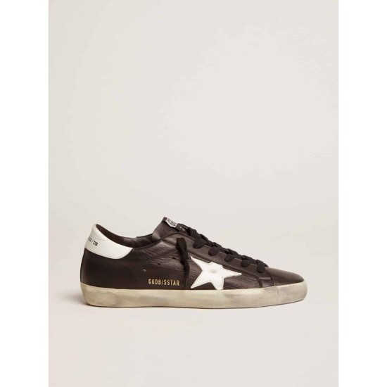 Superstar sneakers in leather with contrast star and heel tab Superstar sneakers in leather with contrast star and heel tab