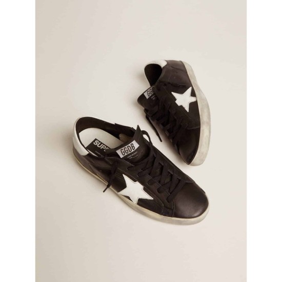 Superstar sneakers in leather with contrast star and heel tab Superstar sneakers in leather with contrast star and heel tab