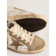 Super-Star sneakers in white leather with dove-gray suede inserts and all-over black lettering Super-Star sneakers in white leather with dove-gray suede inserts and all-over black lettering