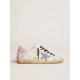Super-Star sneakers with blue leather star and glitter heel tab Super-Star sneakers with blue leather star and glitter heel tab