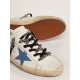Super-Star sneakers with blue leather star and glitter heel tab Super-Star sneakers with blue leather star and glitter heel tab