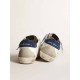Super-Star sneakers with off-white suede star and blue lizard-print nubuck heel tab Super-Star sneakers with off-white suede star and blue lizard-print nubuck heel tab