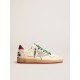 Ball Star LTD sneakers in leather with purple heel tab and silver star Ball Star LTD sneakers in leather with purple heel tab and silver star