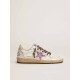 Ball Star LTD sneakers in white leather with colored glitter heel tab and star Ball Star LTD sneakers in white leather with colored glitter heel tab and star