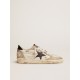Ball Star sneakers in white leather and ice-gray suede with black leather detail Ball Star sneakers in white leather and ice-gray suede with black leather detail