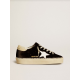 Hi Star in black velvet with white leather star and suede heel tab Hi Star in black velvet with white leather star and suede heel tab