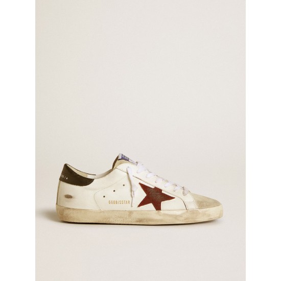 Men's Super-Star with earth-brown suede star and dark green leather heel tab Men's Super-Star with earth-brown suede star and dark green leather heel tab