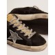 Men's Super-Star in black suede with silver laminated leather star Men's Super-Star in black suede with silver laminated leather star