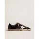 Men's Super-Star in black suede with silver laminated leather star Men's Super-Star in black suede with silver laminated leather star