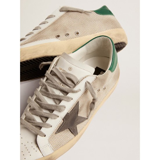 Men's Super-Star in light silver mesh with gray star Men's Super-Star in light silver mesh with gray star