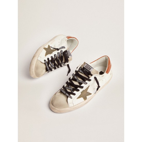Men's Super-Star with star in olive green canvas Men's Super-Star with star in olive green canvas