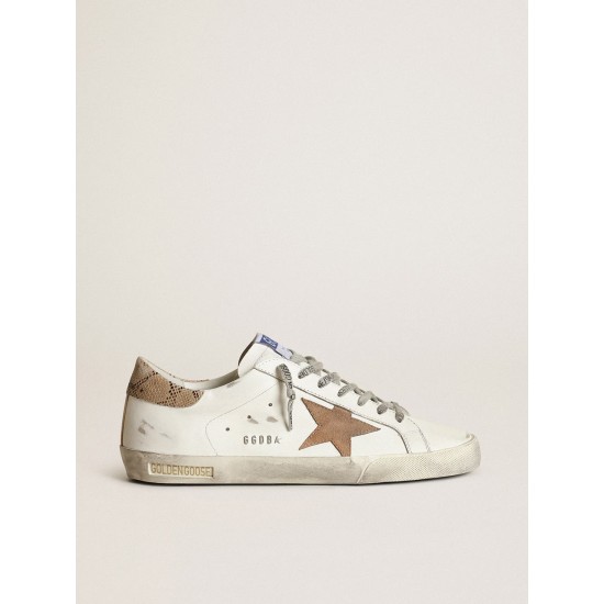 Super-Star with a tobacco suede star and beige heel tab Super-Star with a tobacco suede star and beige heel tab