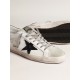 Super-Star with blue metallic leather star and black heel tab Super-Star with blue metallic leather star and black heel tab