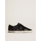 Men's Super-Star in black nappa with black suede star and heel tab Men's Super-Star in black nappa with black suede star and heel tab