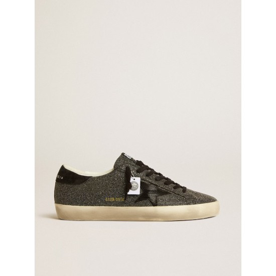 Men’s Super-Star in black Swarovski crystals with black suede star Men’s Super-Star in black Swarovski crystals with black suede star
