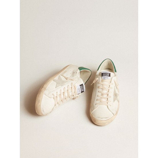 Men's Super-Star with ice-gray suede star and green leather heel tab Men's Super-Star with ice-gray suede star and green leather heel tab