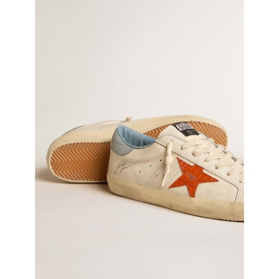 Super-Star with crocodile-print star and silver-blue heel tab Super-Star with crocodile-print star and silver-blue heel tab