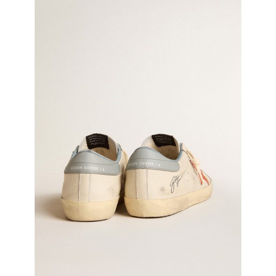 Super-Star with crocodile-print star and silver-blue heel tab Super-Star with crocodile-print star and silver-blue heel tab