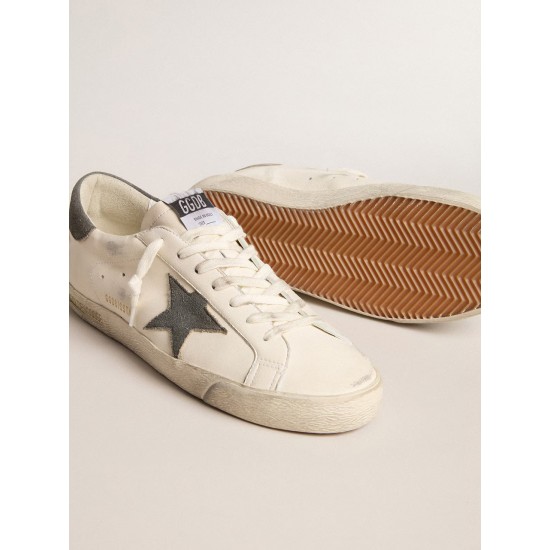 Men's Super-Star in nappa with gray suede star and heel tab Men's Super-Star in nappa with gray suede star and heel tab
