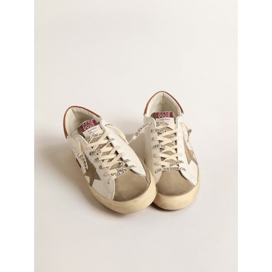 Super-Star with suede star and brown leather heel tab Super-Star with suede star and brown leather heel tab