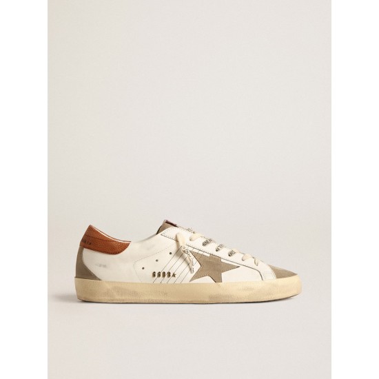 Super-Star with suede star and brown leather heel tab Super-Star with suede star and brown leather heel tab