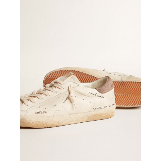 Men's Super-Star in nappa leather with perforated star and suede heel tab Men's Super-Star in nappa leather with perforated star and suede heel tab