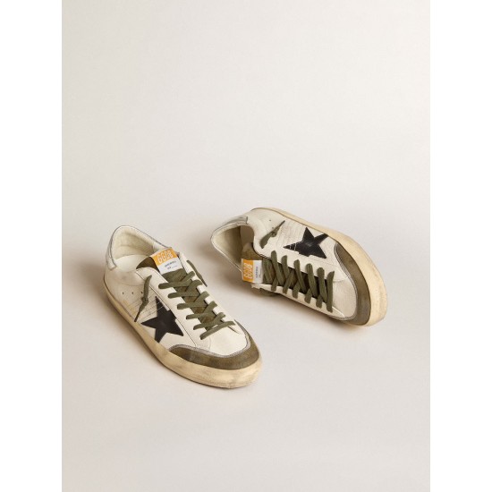 Men's Super-Star LTD in nappa leather with black leather star and silver heel tab Men's Super-Star LTD in nappa leather with black leather star and silver heel tab