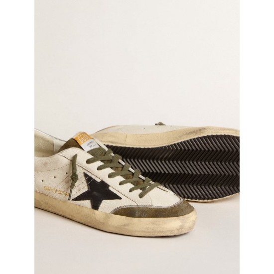 Men's Super-Star LTD in nappa leather with black leather star and silver heel tab Men's Super-Star LTD in nappa leather with black leather star and silver heel tab