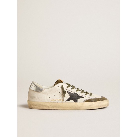 Men's Super-Star LTD in nappa leather with black leather star and silver heel tab Men's Super-Star LTD in nappa leather with black leather star and silver heel tab