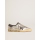 Men's silver Super-Star LTD with black nubuck star and heel tab Men's silver Super-Star LTD with black nubuck star and heel tab