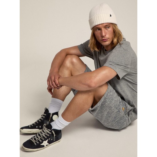 Men's Francy in leather with leather star and heel tab Men's Francy in leather with leather star and heel tab