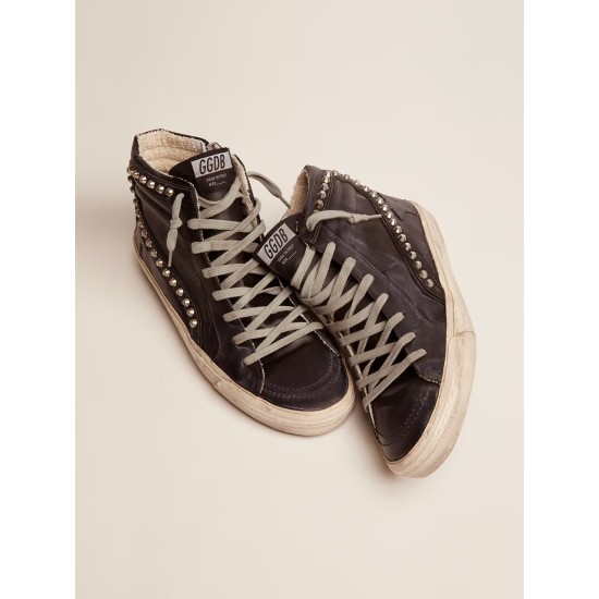 Men's Slide black with studs Men's Slide black with studs