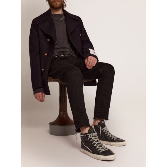 Men's Slide black with studs Men's Slide black with studs