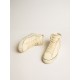 Men's Slide LTD in milk-white nappa with white leather star and flash Men's Slide LTD in milk-white nappa with white leather star and flash