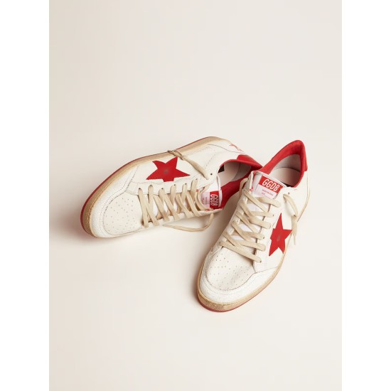 Men's Ball Star in white leather Men's Ball Star in white leather