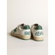 Men's Ball Star in white nappa leather with green leather star and heel tab Men's Ball Star in white nappa leather with green leather star and heel tab