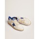 Men's Ball Star in white nappa with blue star and heel tab Men's Ball Star in white nappa with blue star and heel tab