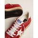 Men's Ball Star in dark red suede with white star and heel tab Men's Ball Star in dark red suede with white star and heel tab