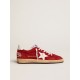 Men's Ball Star in dark red suede with white star and heel tab Men's Ball Star in dark red suede with white star and heel tab